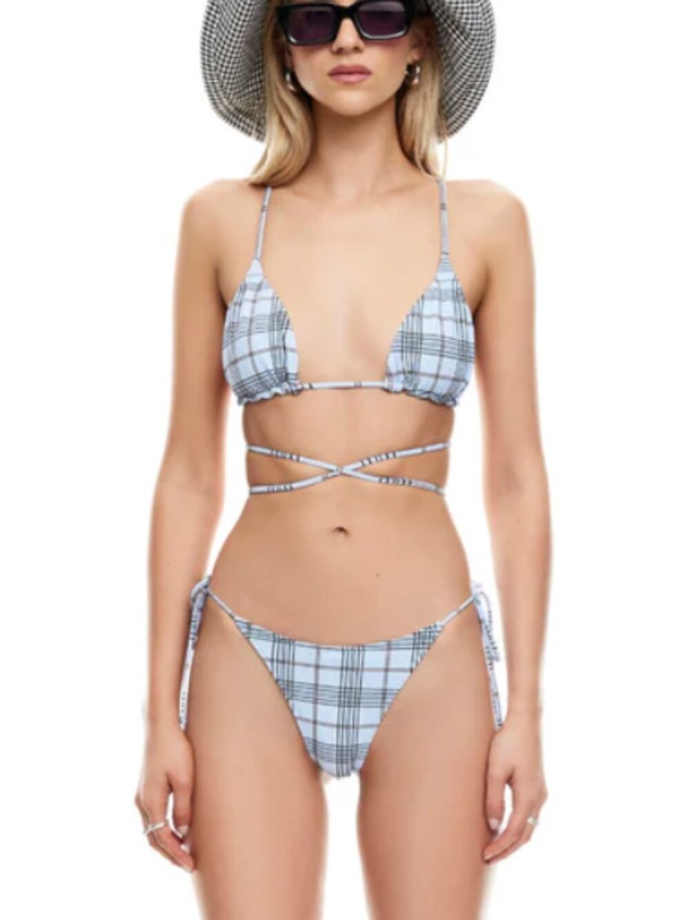 NWT Princess Polly x Lioness Kaia Plaid Bikini Top